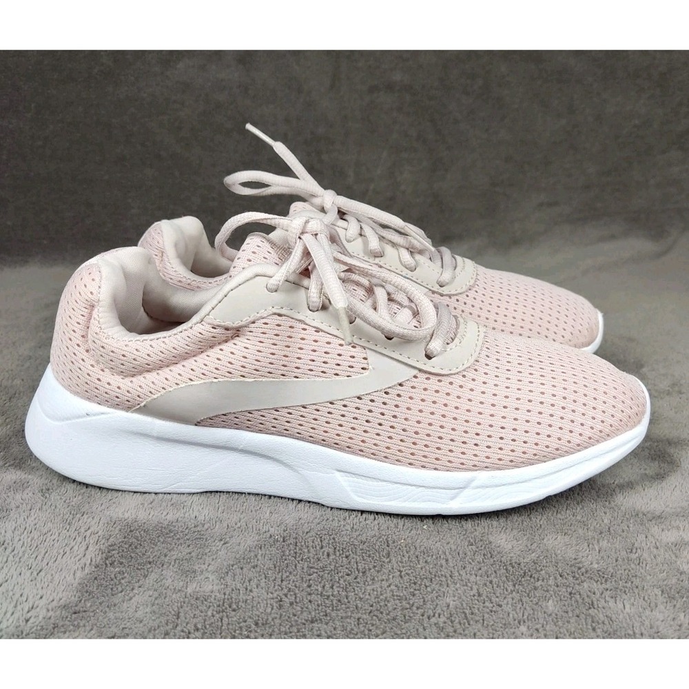 Athletic Works‎ Women's Running Shoes Light Pink Mesh Lace Up Comfort Size 9